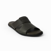 حذاء خليجي عملي بجلد فاخر باللون الأخضر