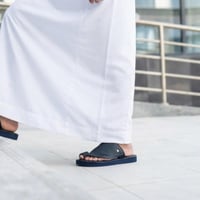 حذاء سعودي مودرن جلد مجدول باللون الأزرق 6th Colle...