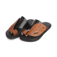 حذاء سعودي مودرن بريميوم نقشة النعام