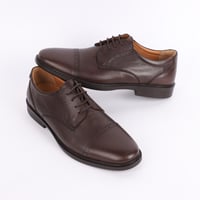 حذاء (CLASSIC) Oxford جلد بقر طبيعي باللون البني