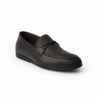 حذاء (DAILY) عملي بجلد فاخر باللون البني