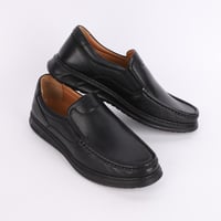 حذاء مودرن Comfort سادة فلات جلد بقر طبيعي (W380)