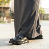 حذاء (DAILY) Dress فلات جلد بقر طبيعي باللون الأسو...