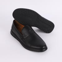 حذاء (DAILY) Comfort جلد بقر طبيعي باللون الأسود