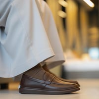 حذاء (DAILY) Comfort جلد بقر طبيعي باللون البني