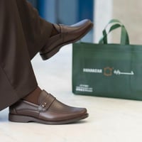 حذاء (CLASSIC) Dress جلد بقر طبيعي باللون البني