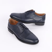 حذاء (CLASSIC) Oxford جلد بقر طبيعي باللون الكحلي