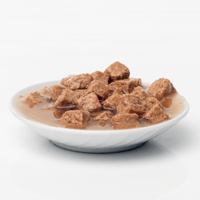 لقمة طعام رطب للقطط الصغيرة دجاج في المرق للقطط ال...