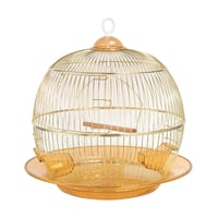 قفص دائري ذهبي للطيور