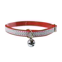 زولكس طوق احمر لامع مع جرس للقطط