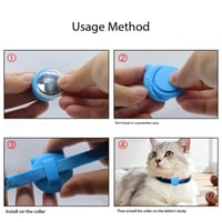 طقم طوق تحديد موقع القطط الأليفة (يتضمن طوق + جهاز...