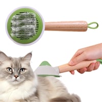 مشط بكبسة تنظيف ذاتي لازالة الشعر الزائد للقطط وال...