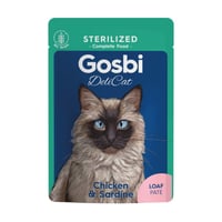 Gosbi اكل رطب للقطط المعقمة بالدجاج والسردين 70جرا...