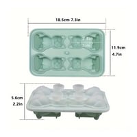 قالب مكعبات ثلج على شكل قطة من السليكون مع غطاء