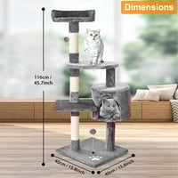 شجرة خدش كبيرة ثلاث ادوار مع كوخ