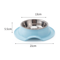 صحن ستاليس للطعام والماء للقطط والجراء