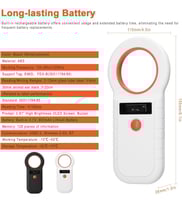 قارئ شريحة مايكروشيب للحيوانات الاليفة لون اسود