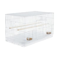 قفص طيور ابيض مقاس (47*76)بارتفاع 51 سم