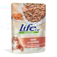 لايف كات ظرف طعام رطب للقطط تونا وسالمون 70 جم