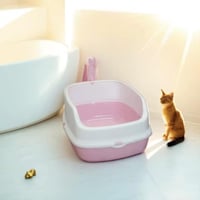 ليتر بوكس بحواف عالية مع مجرفة (عدة الوان)