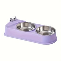 صحن طعام ستاليس مزدوج بعدة الوان