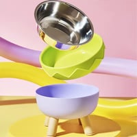 صحن طعام ستاليس بقاعدة مرتفعة بتصميم انيق