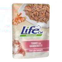 لايف كات ظرف طعام رطب للقطط تونا وجمبري 70 جم