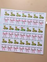 استكر DTF اسطح غزال و فيونكة