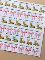 استكر DTF اسطح غزال و فيونكة