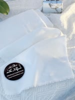 شريط قطن سادة أبيض 25 سم