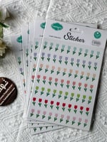 5 مغلف استكرات ورد ملون