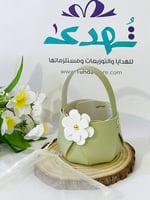 شنطه جلد بكيس تل ( زيتي فاتح )