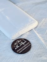 شريط قطن سادة أبيض 25 سم