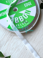 شريط مخمل أبيض عرض 1.3 سم