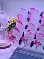 تنسيق توزيعات مع الطباعه والعوده وزينه ورد مجفف