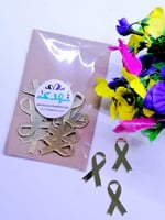 درزن اكريلك ذهبي شعار سرطان الثدي