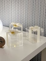 توزيعات (12) مبخره اكريلك مع شريطه واسم بارز