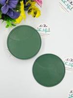 درزن جيب جلد زيتي دائري سادة