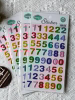 5 مغلف استكرات ارقام