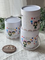 6 علب اسطوانية العيد