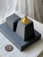 طقم مبخرة جلد رمادي