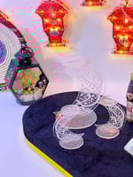 3 شمعدانات اكريلك هلال