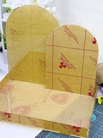 صينية تقديم اكريلك شفاف مع ظهر مقوس