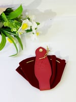 كيس جلد بمخمل ( أحمر )