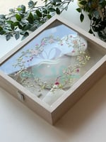 صندوق طقم زجاجي بيج