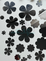 27 ورد اكريلك فضي مرايا