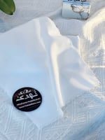 شريط قطن سادة أبيض 25 سم