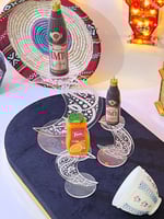 3 شمعدانات اكريلك هلال