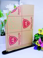 لوح اكريلك A4 شفاف نصف مقوس مع قاعدة