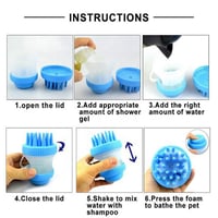 مشط للاستحمام بعلبة شامبو